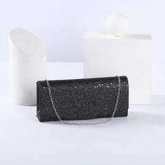 Sequins Decor Evening Bag Chain Clutch for Party