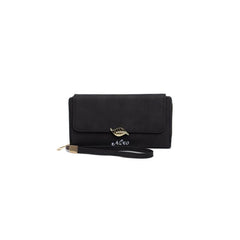 Metal Leaf Button Clutch Wallet Classic Solid Purse