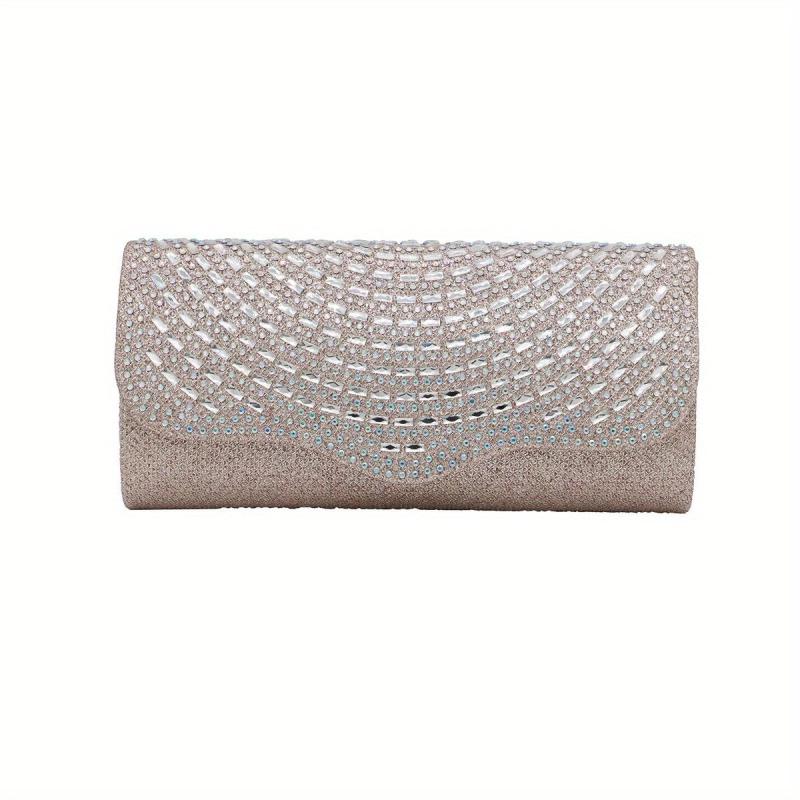 Glitter Clutch Purse Rhinestone Evening Bag for Wedding Party