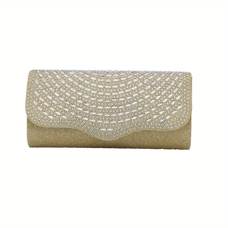 Glitter Clutch Purse Rhinestone Evening Bag for Wedding Party