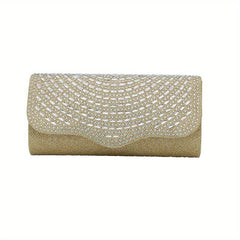 Glitter Clutch Purse Rhinestone Evening Bag for Wedding Party