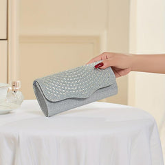 Glitter Clutch Purse Rhinestone Evening Bag for Wedding Party