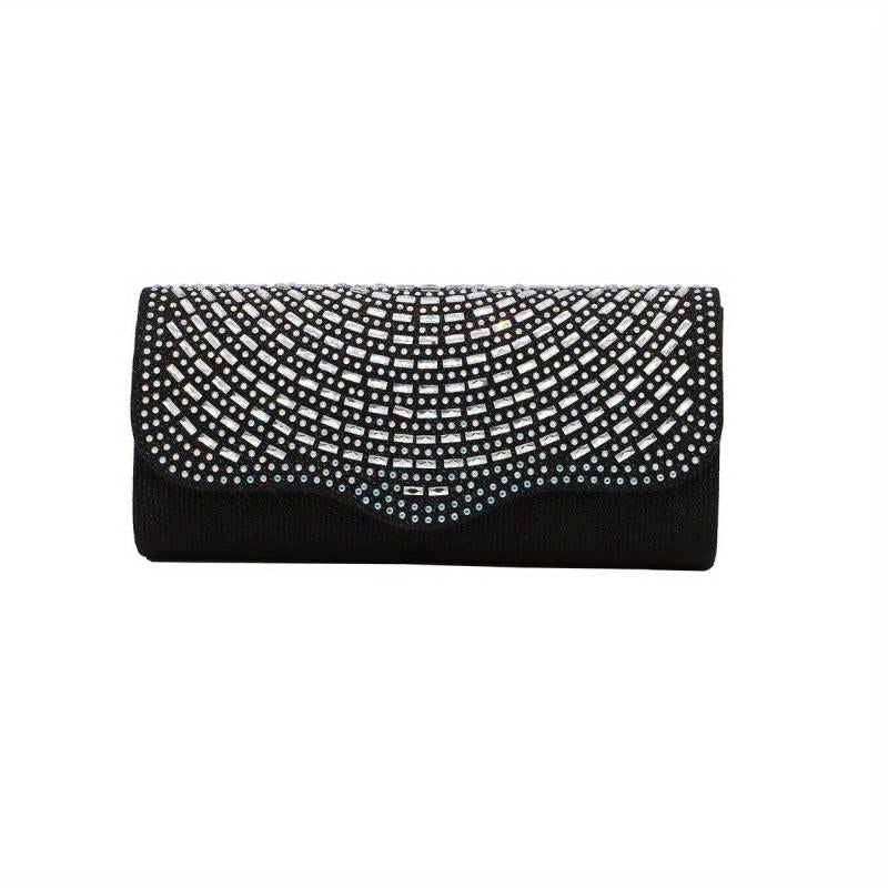 Glitter Clutch Purse Rhinestone Evening Bag for Wedding Party