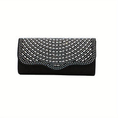 Glitter Clutch Purse Rhinestone Evening Bag for Wedding Party