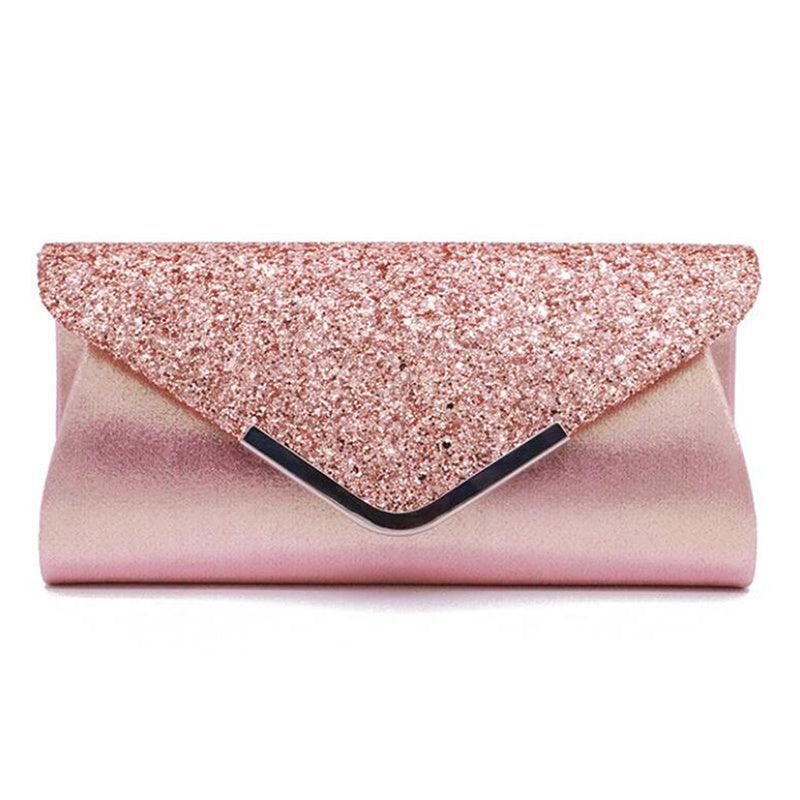 Sequins Envelope Evening Bag Glitter Clutch Purse for Wedding Party
