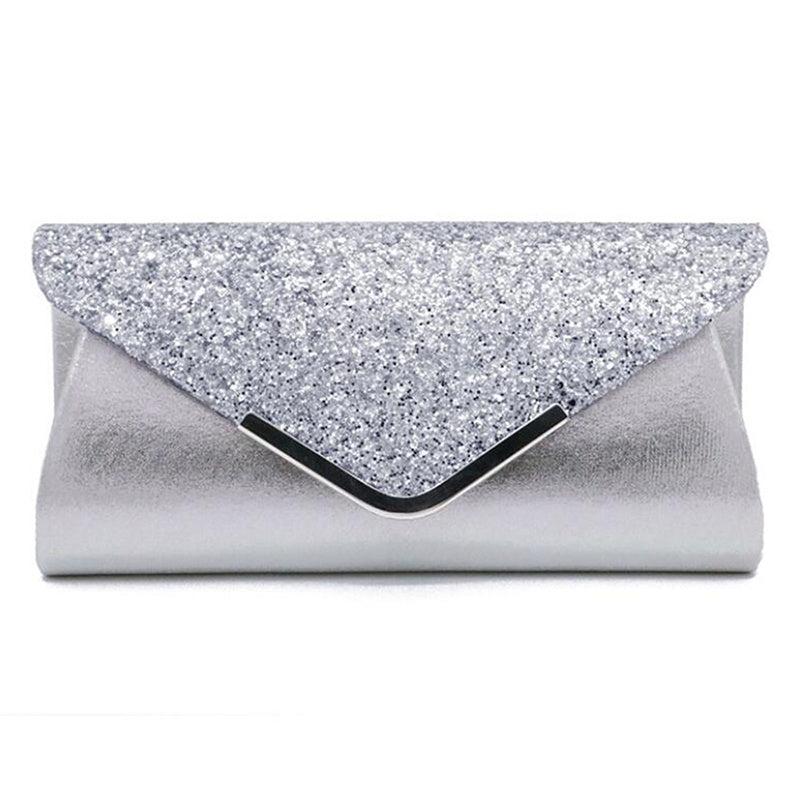 Sequins Envelope Evening Bag Glitter Clutch Purse for Wedding Party