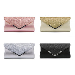 Sequins Envelope Evening Bag Glitter Clutch Purse for Wedding Party