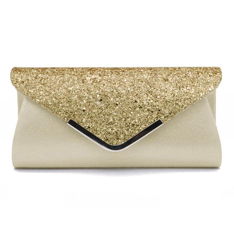 Sequins Envelope Evening Bag Glitter Clutch Purse for Wedding Party