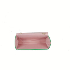 Stylish Solid Flap Bag Square Clutch Wallet Classic Purse