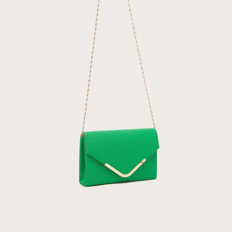 Stylish Solid Flap Bag Square Clutch Wallet Classic Purse