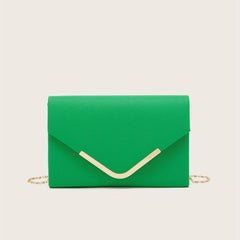 Stylish Solid Flap Bag Square Clutch Wallet Classic Purse