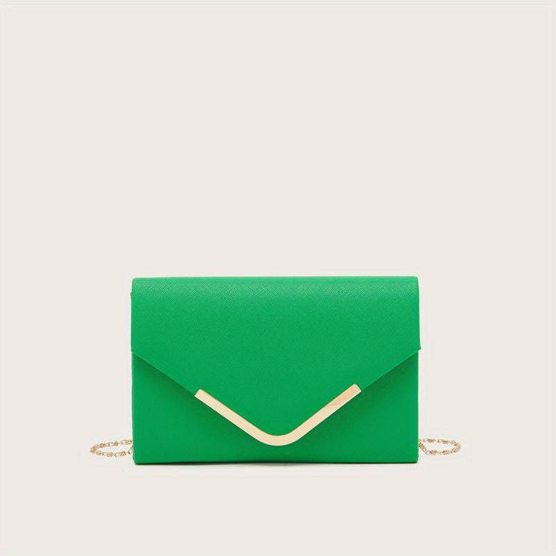 Stylish Solid Flap Bag Square Clutch Wallet Classic Purse