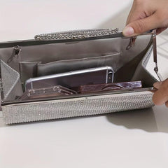 Rhinestone Decor Dinner Bag Women's Clutch Bag For Party
