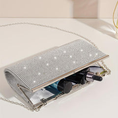 Rhinestone Decor Dinner Bag Women's Clutch Bag For Party