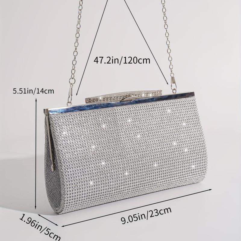 Rhinestone Decor Dinner Bag Women's Clutch Bag For Party
