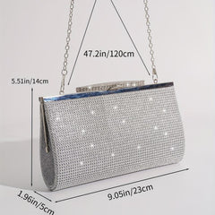 Rhinestone Decor Dinner Bag Women's Clutch Bag For Party