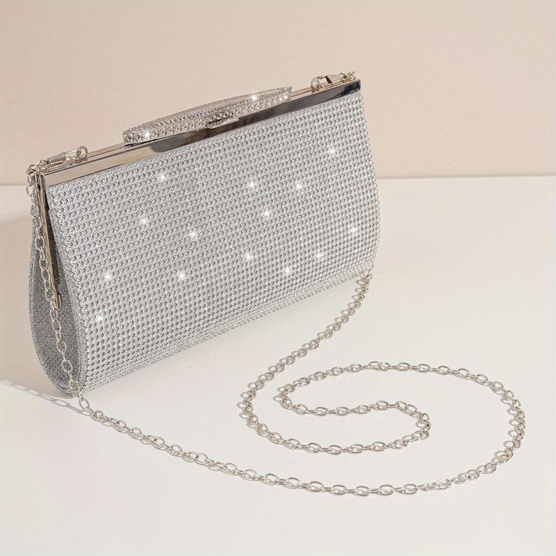 Rhinestone Decor Dinner Bag Women's Clutch Bag For Party