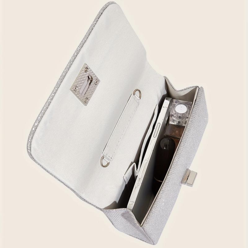 Glitter Evening Bag Chain Shoulder Mini Clutch For Prom Party