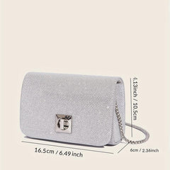 Glitter Evening Bag Chain Shoulder Mini Clutch For Prom Party