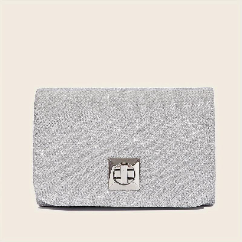 Glitter Evening Bag Chain Shoulder Mini Clutch For Prom Party
