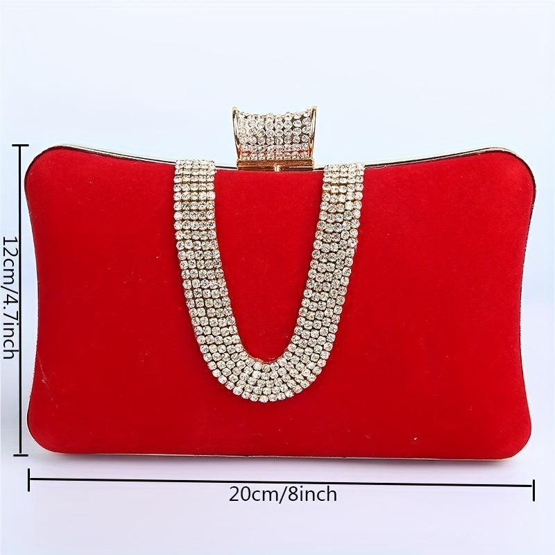 Glitter Rhinestone Evening Bag Dinner Clutch Purse For Wedding Party Prom