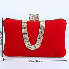 Glitter Rhinestone Evening Bag Dinner Clutch Purse For Wedding Party Prom