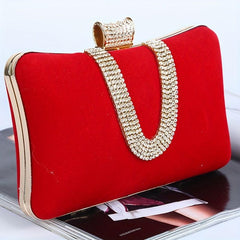 Glitter Rhinestone Evening Bag Dinner Clutch Purse For Wedding Party Prom