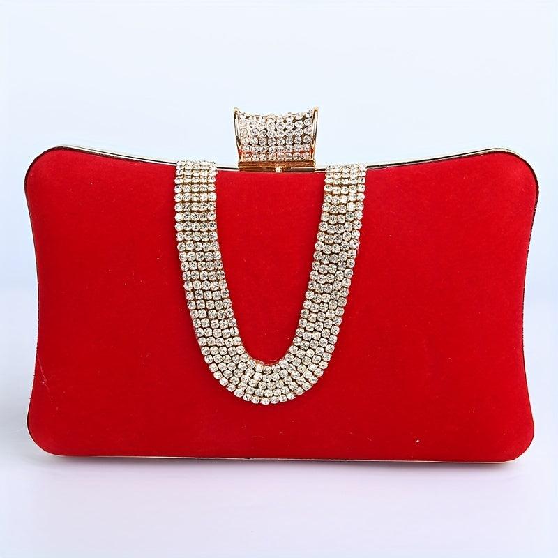 Glitter Rhinestone Evening Bag Dinner Clutch Purse For Wedding Party Prom