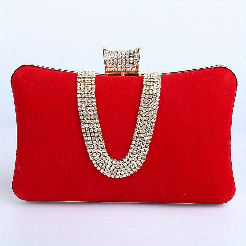 Glitter Rhinestone Evening Bag Dinner Clutch Purse For Wedding Party Prom