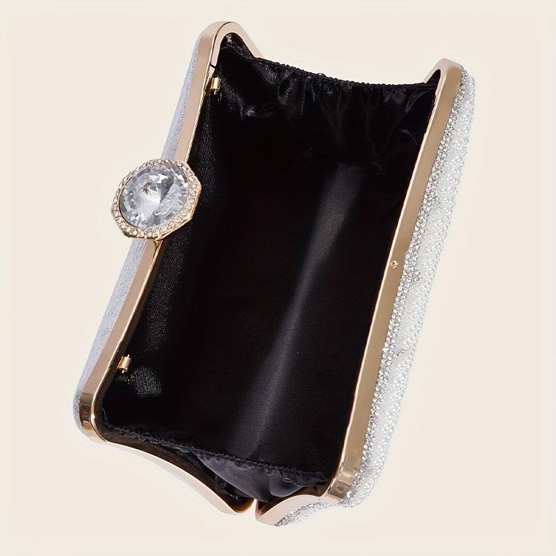 Glitter Rhinestone Evening Bag Dinner Clutch Purse For Wedding Party