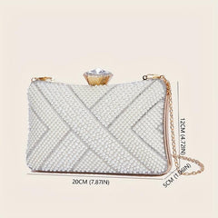 Glitter Rhinestone Evening Bag Dinner Clutch Purse For Wedding Party