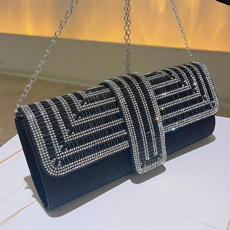Rhinestone Evening Clutch Bag Envelope Prom Purse Crystal Cocktail Handbag