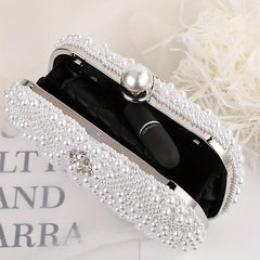 Beaded Evening Bag Clutch Box Purse for Wedding Party