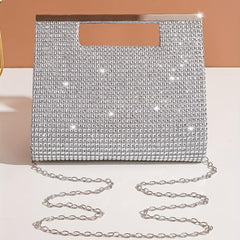 Rhinestones Evening Bag Glitter Top Handle Prom Purse Women's Clutch