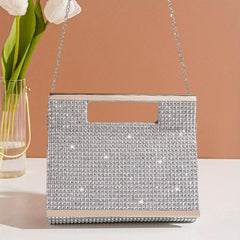 Rhinestones Evening Bag Glitter Top Handle Prom Purse Women's Clutch