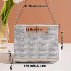 Rhinestones Evening Bag Glitter Top Handle Prom Purse Women's Clutch