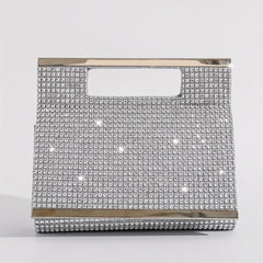 Rhinestones Evening Bag Glitter Top Handle Prom Purse Women's Clutch