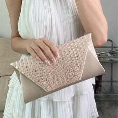Satin Evening Bag Rhinestone Clutch Chain Handbag