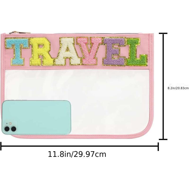 Transparent Zipper Cosmetic Bag Travel Storage Toiletry Bag