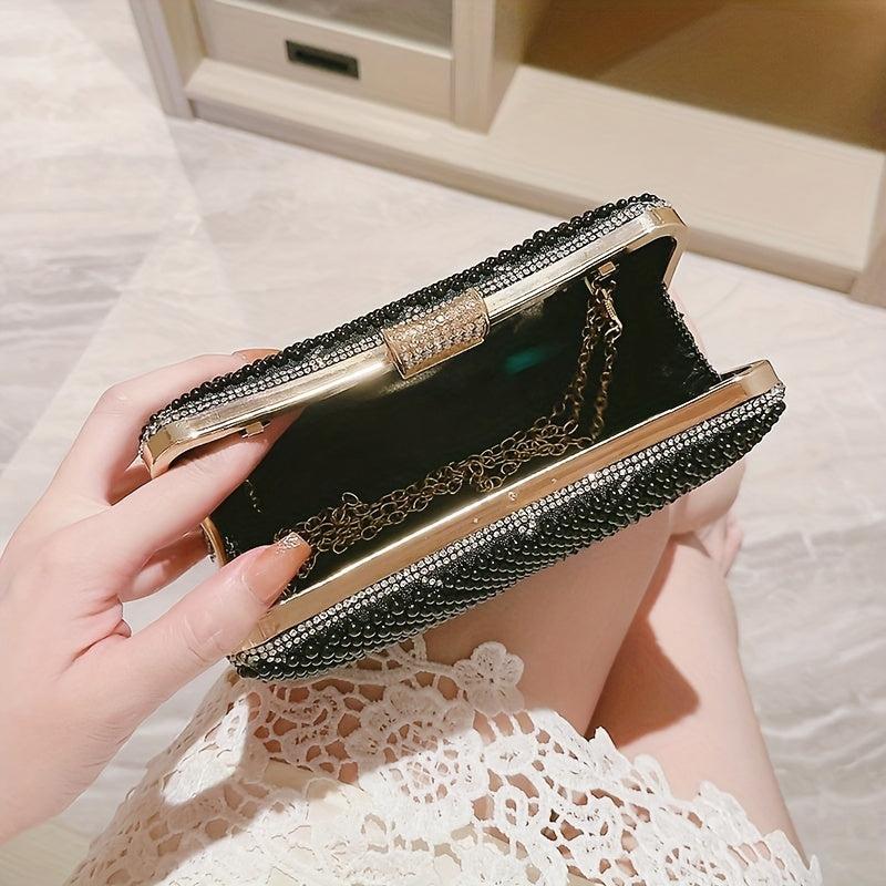 Glitter Clutch Bag Rhinestone Dinner Handbag Wedding Party Prom