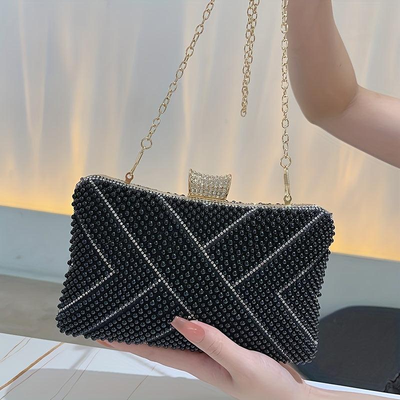 Glitter Clutch Bag Rhinestone Dinner Handbag Wedding Party Prom