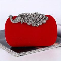 Rhinestone Evening Bag Glitter Clutch Purse Handbag 17cmx9cm