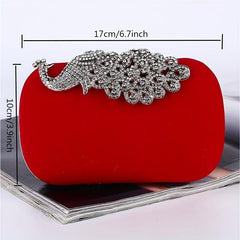 Rhinestone Evening Bag Glitter Clutch Purse Handbag 17cmx9cm