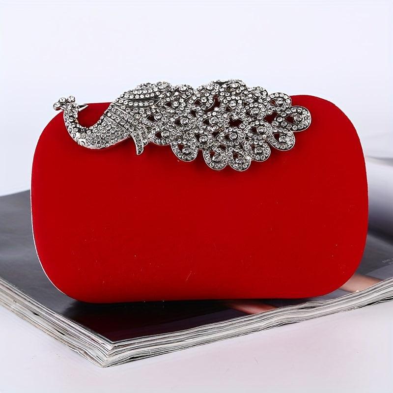 Rhinestone Evening Bag Glitter Clutch Purse Handbag 17cmx9cm