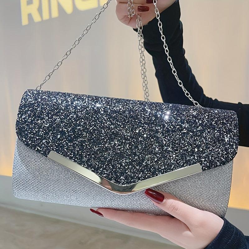 Sequin Evening Bag Glitter Clutch Wedding Purse Envelope Handbag