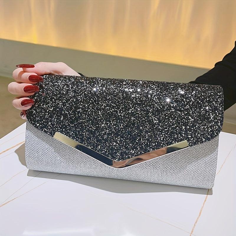 Sequin Evening Bag Glitter Clutch Wedding Purse Envelope Handbag