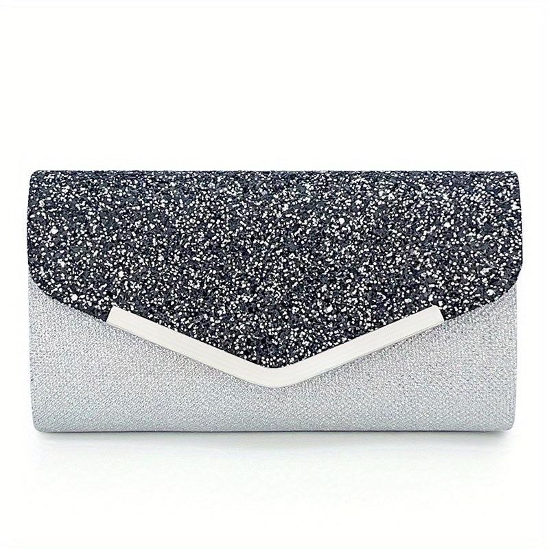Sequin Evening Bag Glitter Clutch Wedding Purse Envelope Handbag