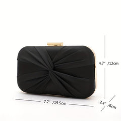 Minimalist Ruched Evening Bag Classic Clutch Chain Bag