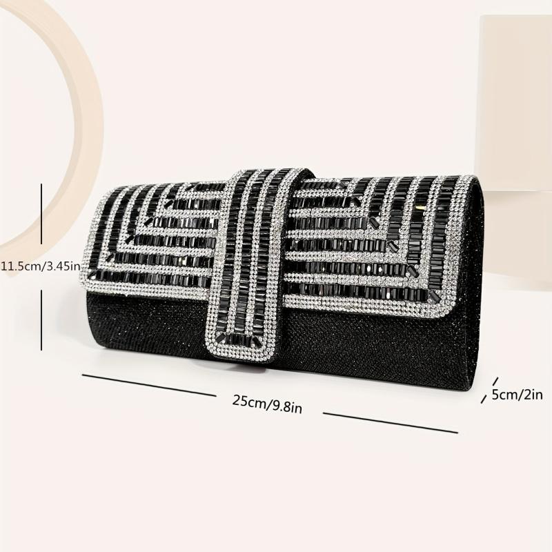 Glitter Wedding Clutch Rhinestone Evening Bag for Party