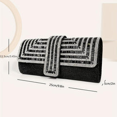 Glitter Wedding Clutch Rhinestone Evening Bag for Party